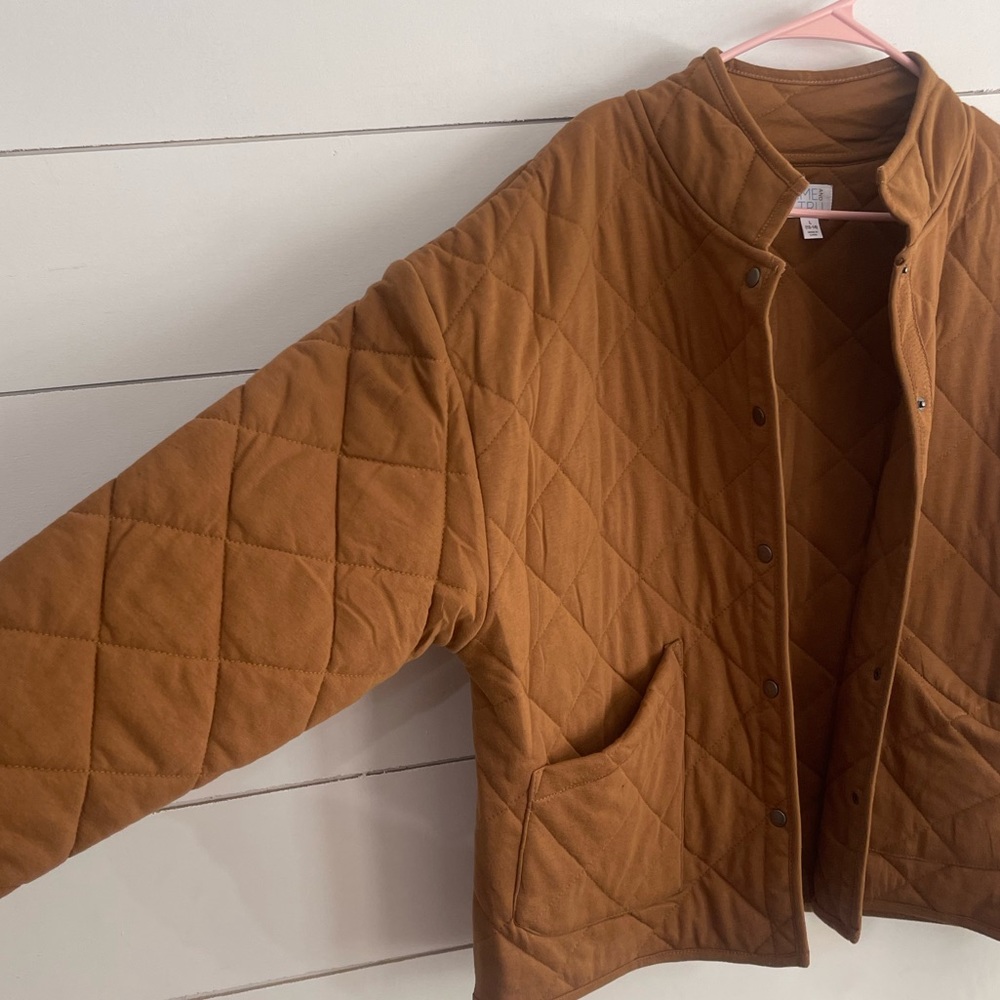 Khaki colored quilted jacket - Picture 3 of 3